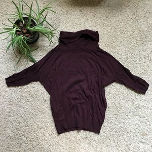 Maroon turtle neck sweater
